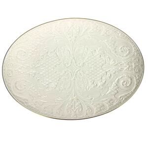 Lenox Holiday Hostess Collection Dolphin Gold Rim 16.5" Oval Serving Platter